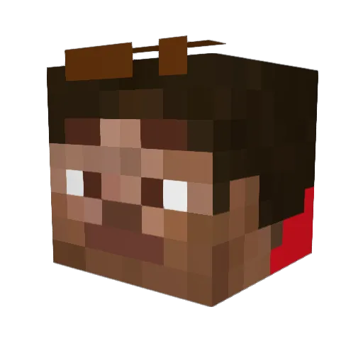 Leoxn1 Minecraft avatar head, 3D render