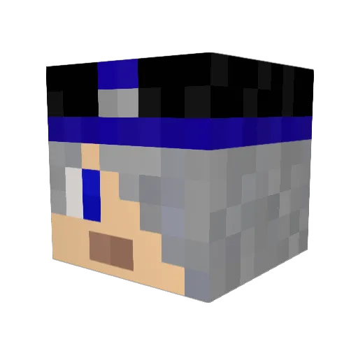 Leoxsama Minecraft avatar head, 3D render