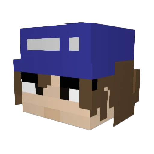 Leoxx_ Minecraft avatar head, 3D render