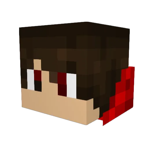 LeozWhite_ Minecraft avatar head, 3D render