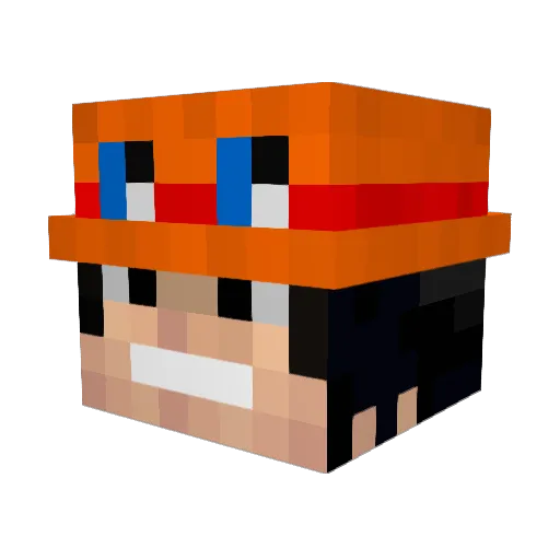 Leozir Minecraft avatar head, 3D render