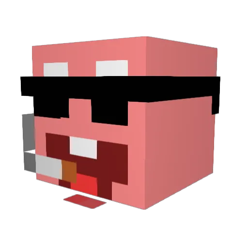 Leozitus Minecraft avatar head, 3D render