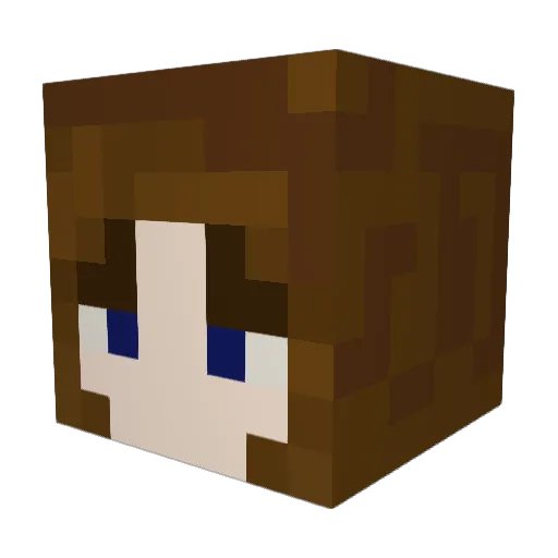 Lepachhe Minecraft avatar head, 3D render