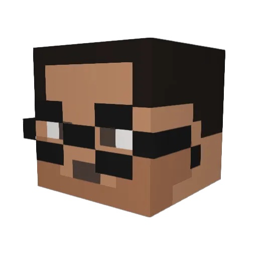 Lepandel3 Minecraft avatar head, 3D render