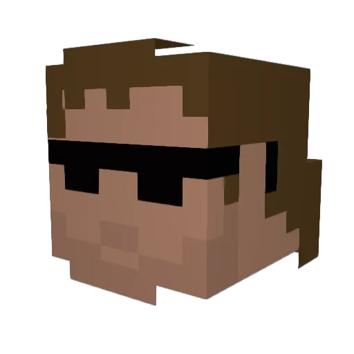 Lepek33 Minecraft avatar head, 3D render