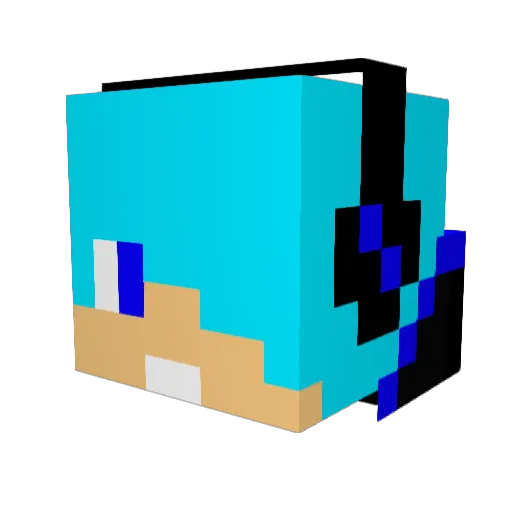 LepetitBuilder Minecraft avatar head, 3D render