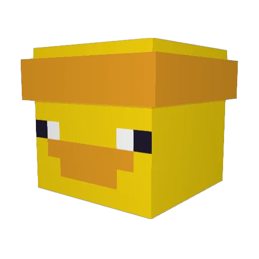 Lepevi Minecraft avatar head, 3D render