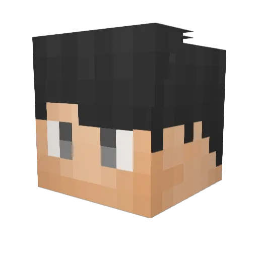 Lephii Minecraft avatar head, 3D render