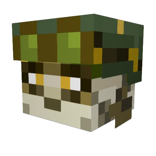 Lepi_TheMoth Minecraft avatar head, 3D render