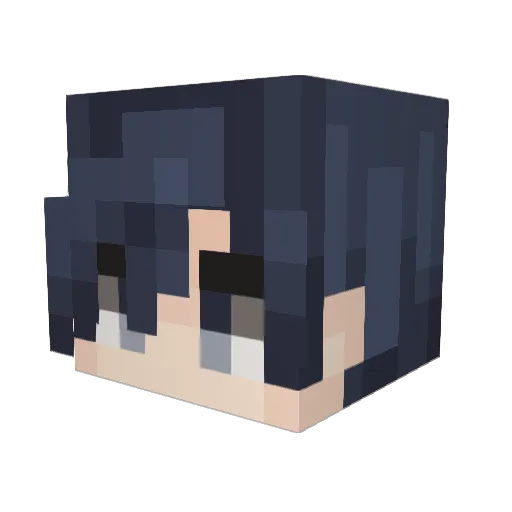 Lepizuf Minecraft avatar head, 3D render