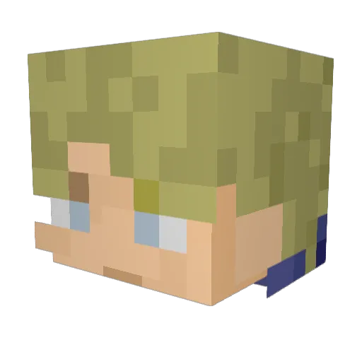 Lepperkin Minecraft avatar head, 3D render