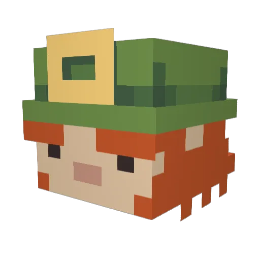 Lepr_echaun Minecraft avatar head, 3D render