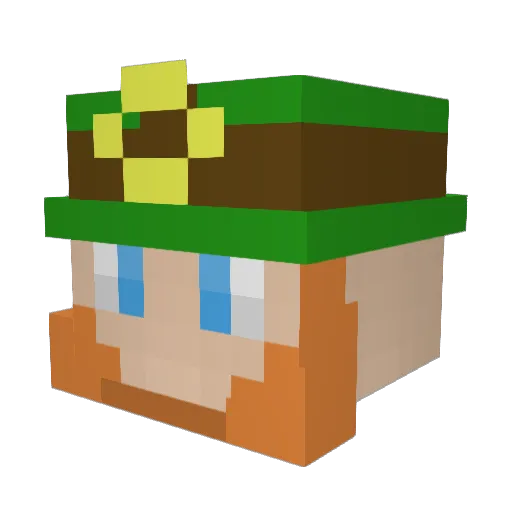 LeprechaunGamer1 Minecraft avatar head, 3D render