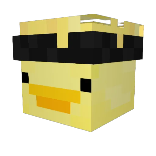 Lepril Minecraft avatar head, 3D render