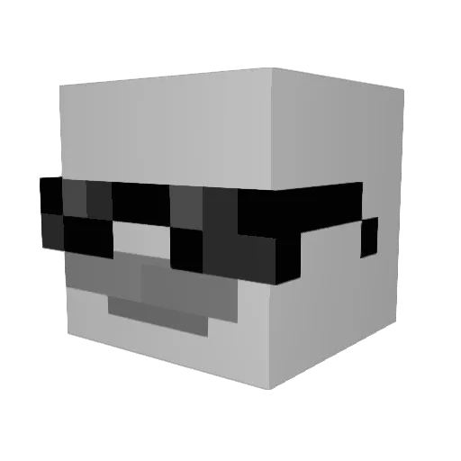 Leprior Minecraft avatar head, 3D render