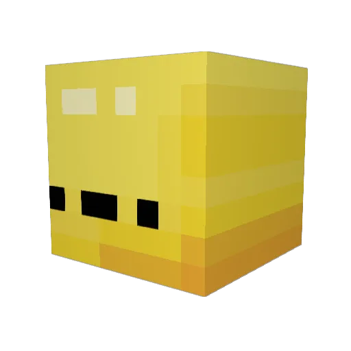 Leptifoxy Minecraft avatar head, 3D render