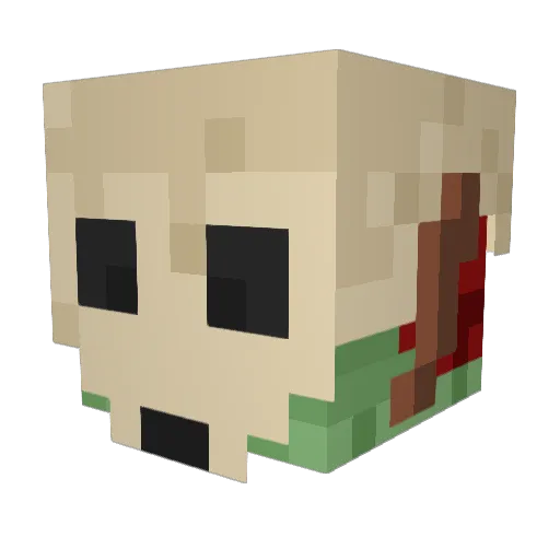 Leptinotarsadec Minecraft avatar head, 3D render