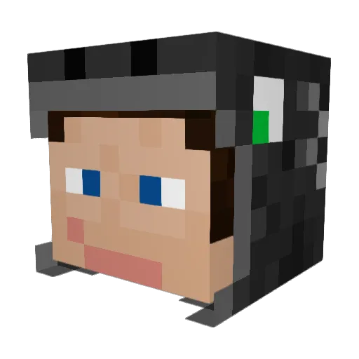 Leptys01 Minecraft avatar head, 3D render