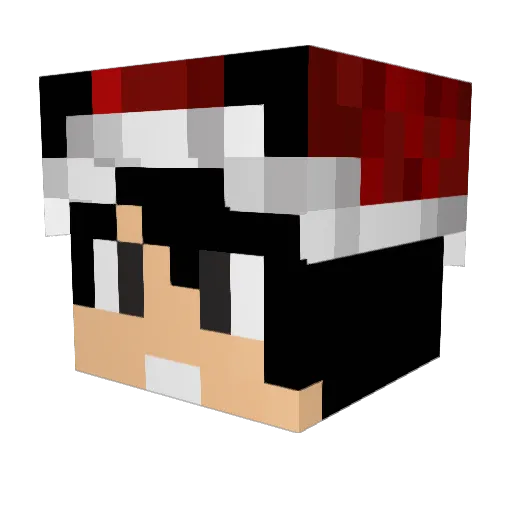 Lepuscula Minecraft avatar head, 3D render