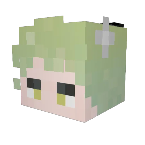 Lepusginger Minecraft avatar head, 3D render