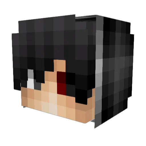 LeqitNight Minecraft avatar head, 3D render