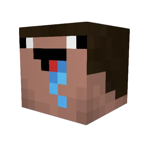 LequitHits Minecraft avatar head, 3D render