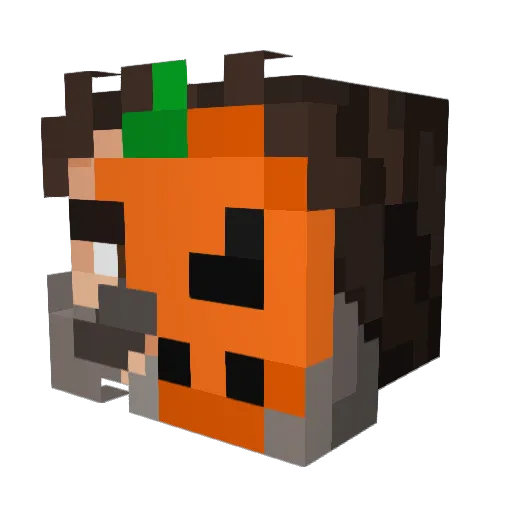 Leqxz Minecraft avatar head, 3D render