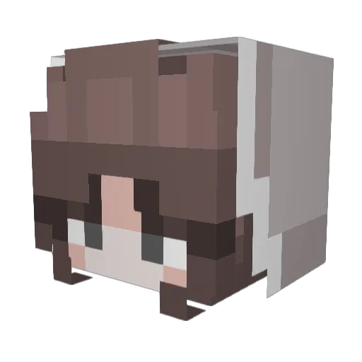 Lerla Minecraft avatar head, 3D render