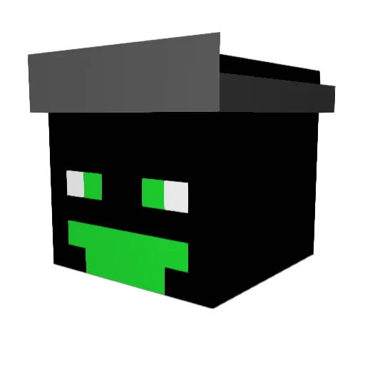 Lermatron Minecraft avatar head, 3D render