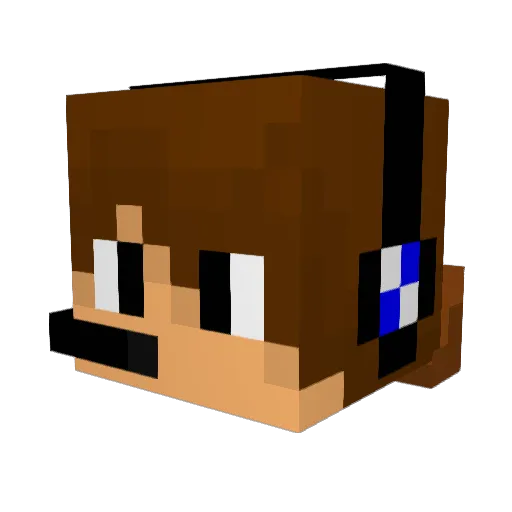 Lerot_YT Minecraft avatar head, 3D render