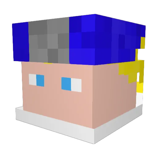 LeroyCooper Minecraft avatar head, 3D render