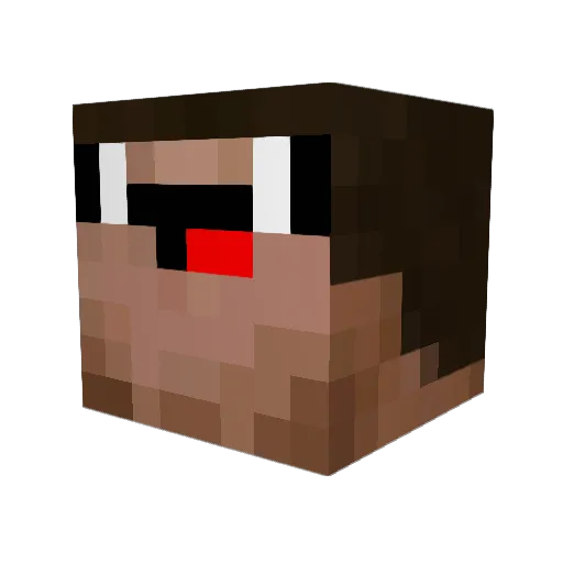 Lerozart Minecraft avatar head, 3D render