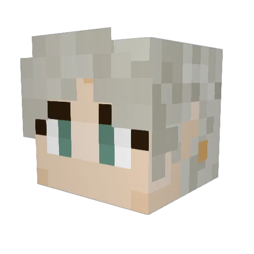 Lerthanet Minecraft avatar head, 3D render