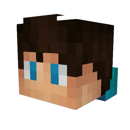 LeruaLustig Minecraft avatar head, 3D render