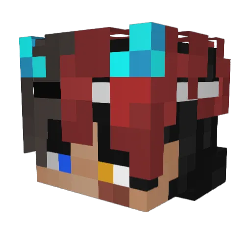 Les1de047 Minecraft avatar head, 3D render
