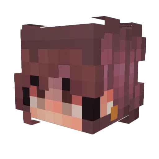 LesMiserables Minecraft avatar head, 3D render