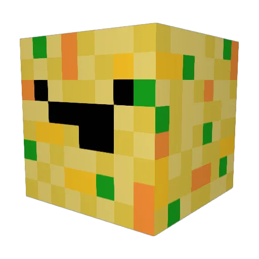 LesNoodles Minecraft avatar head, 3D render