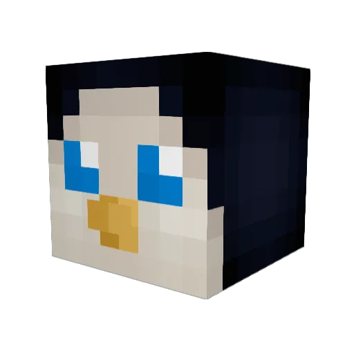 Les_Carrie Minecraft avatar head, 3D render