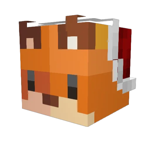 Lesbelettes Minecraft avatar head, 3D render