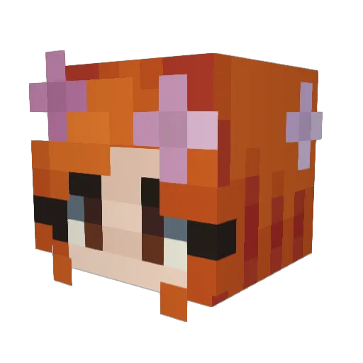 LesbiLime Minecraft avatar head, 3D render