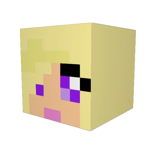 LesbianBarbie Minecraft avatar head, 3D render