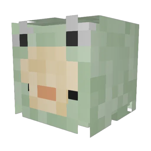 LesbianLover3 Minecraft avatar head, 3D render