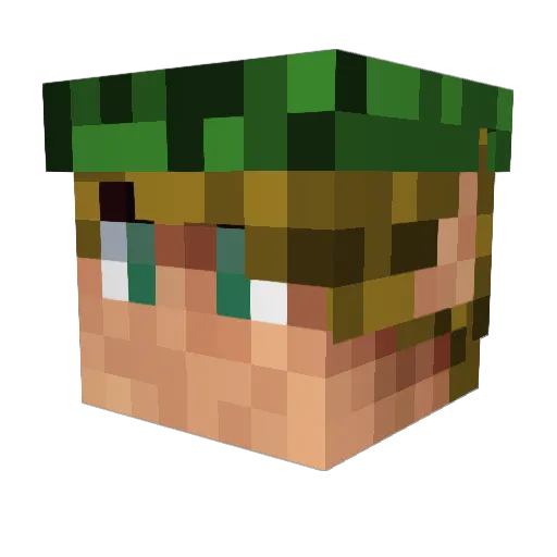 Lesbian_Bread Minecraft avatar head, 3D render