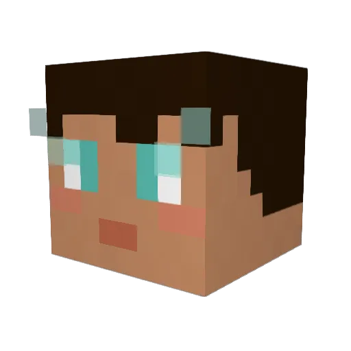 Lesbian_Hades Minecraft avatar head, 3D render