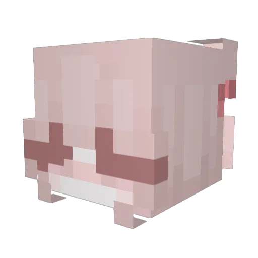 Lesbianas Minecraft avatar head, 3D render