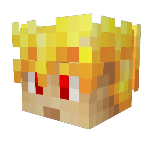 Lescure85 Minecraft avatar head, 3D render