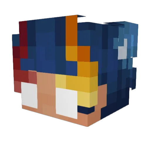 LesdantrY Minecraft avatar head, 3D render