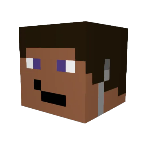 Leselampe Minecraft avatar head, 3D render