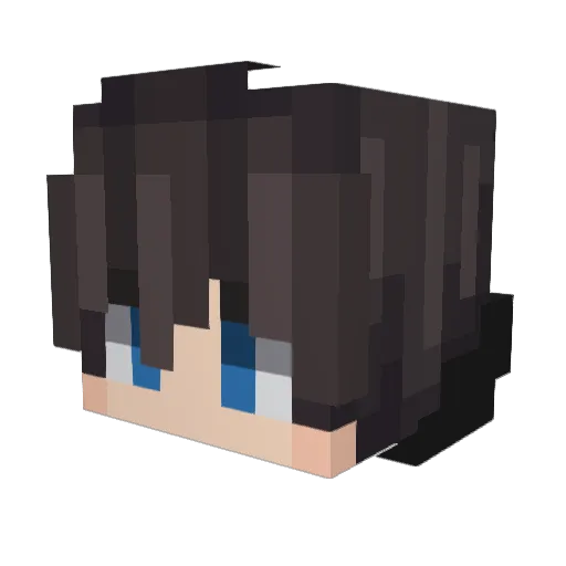 Lesinso Minecraft avatar head, 3D render