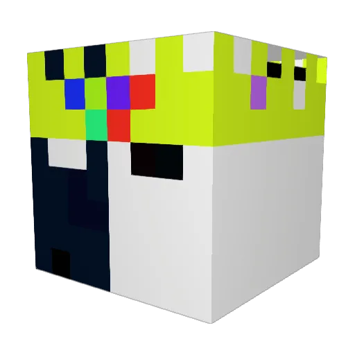 Leska07 Minecraft avatar head, 3D render